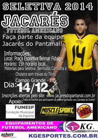 Jacarés do Pantanal abre inscrições para seletiva 2014 de novos atletas