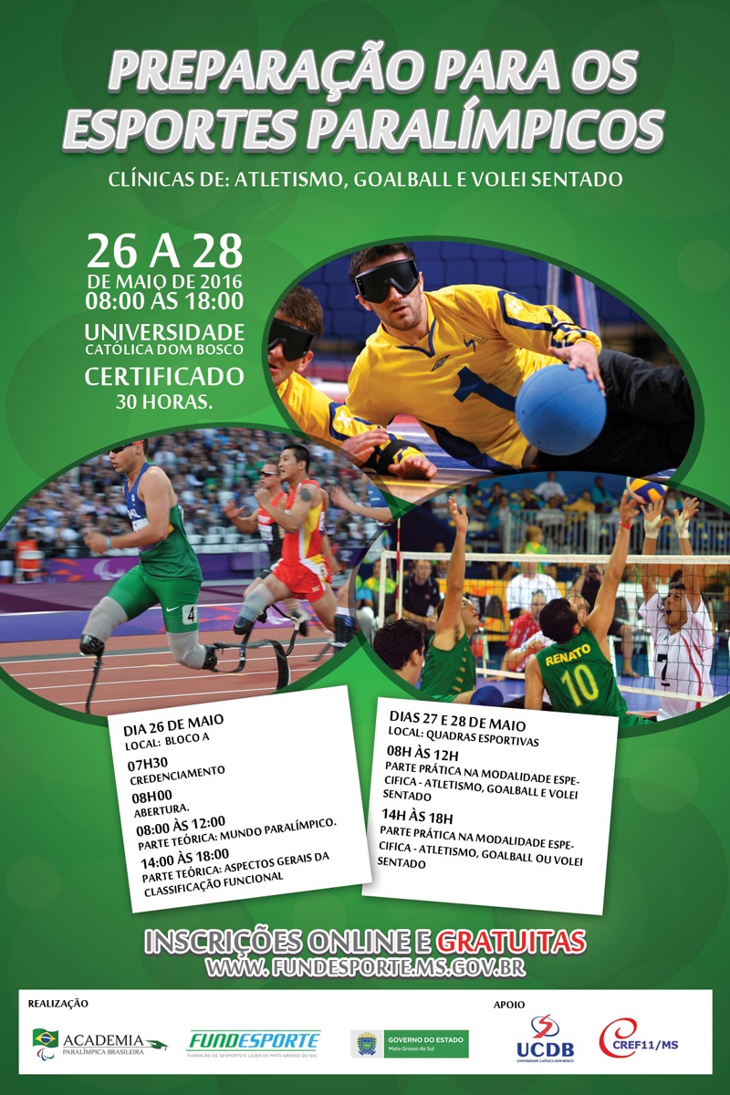 Campo Grande recebe clínica para esportes paralímpicos