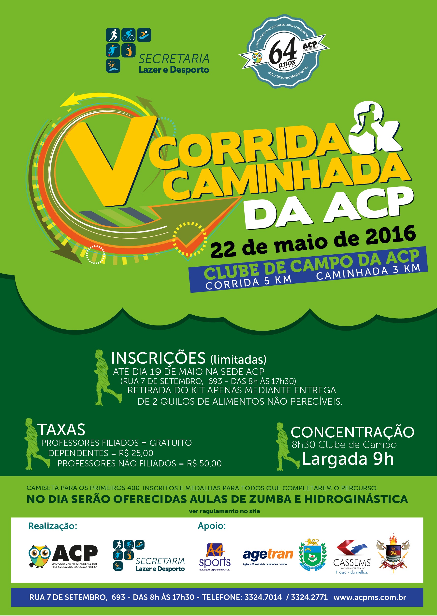 Corrida da ACP recebe inscrições até a próxima quinta