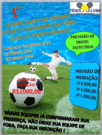 Com premiação de R$ 10 mil, Veterano do Tênis Club começa em julho