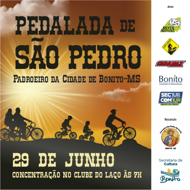 Festa do padroeiro de Bonito traz novidade este ano: Pedalada de São Pedro