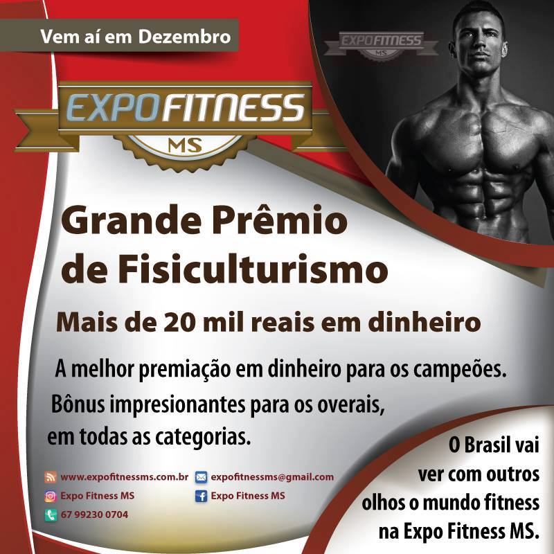 GP de Fisiculturismo dará mais de R$ 20 mil em dinheiro