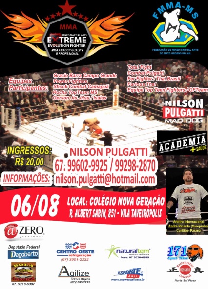 Extreme Evolution Fighter deve reunir atletas de quatro cidades