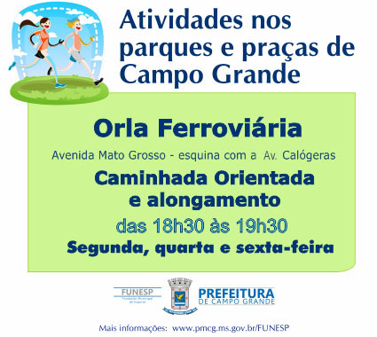 Funesp inicia novo polo de alongamento e caminhada orientada na Orla Ferroviária