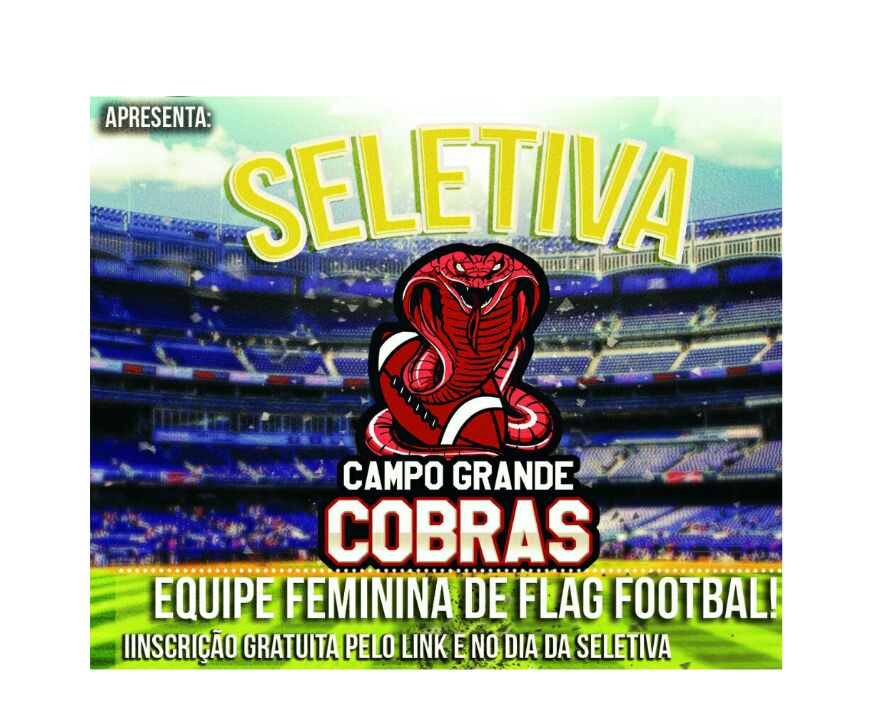 Time de flag football realiza seletiva no próximo domingo