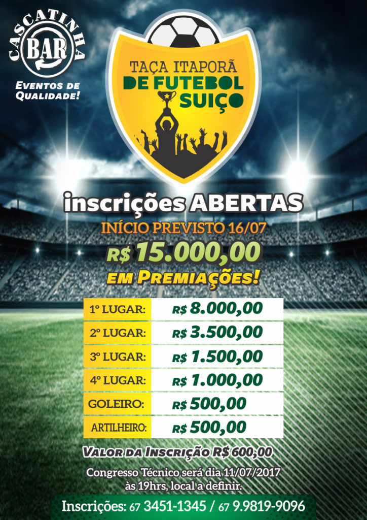 Torneio com premiação de R$ 15 mil recebe inscrições em MS