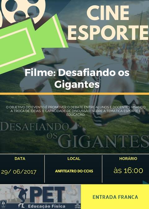 “Desafiando os Gigantes” abre temporada do Cine Esporte