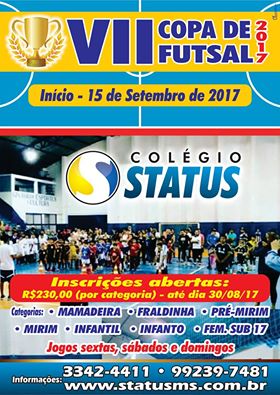 7ª edição da Copa Status recebe inscrições em Campo Grande