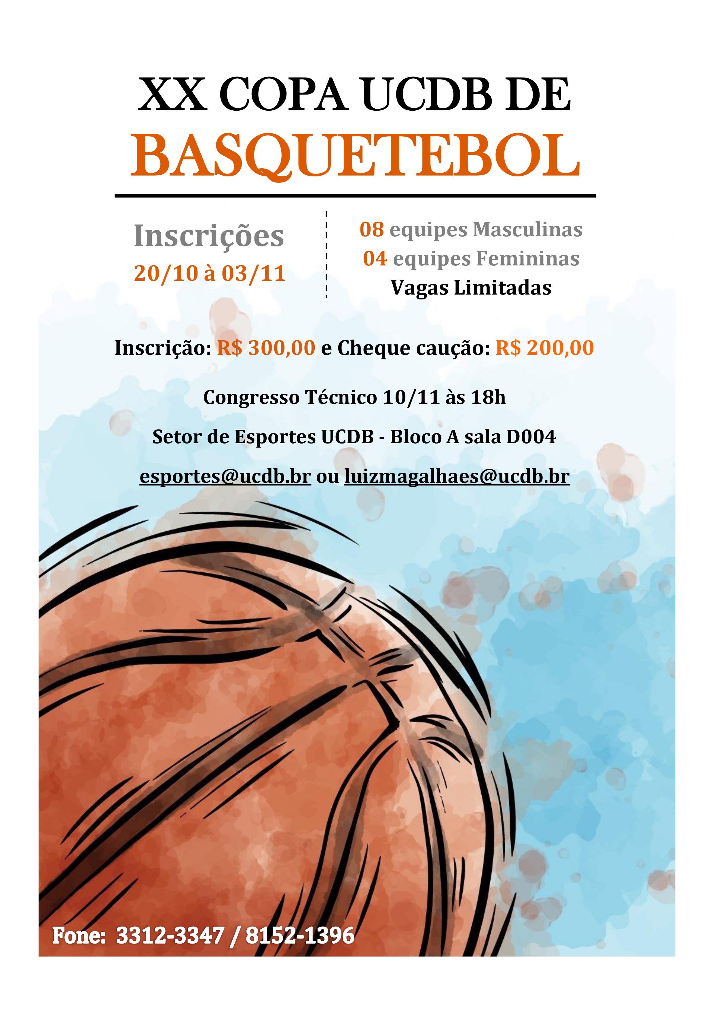 20ª Copa UCDB recebe inscrições até o dia 3 na Capital