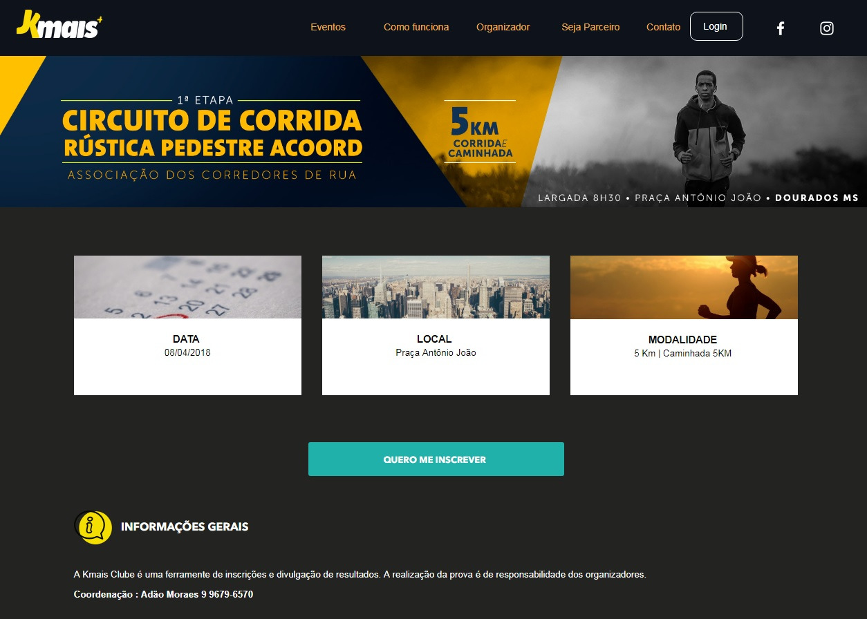 Inscrições para Circuito de Corrida Rústica Pedestre são pela internet