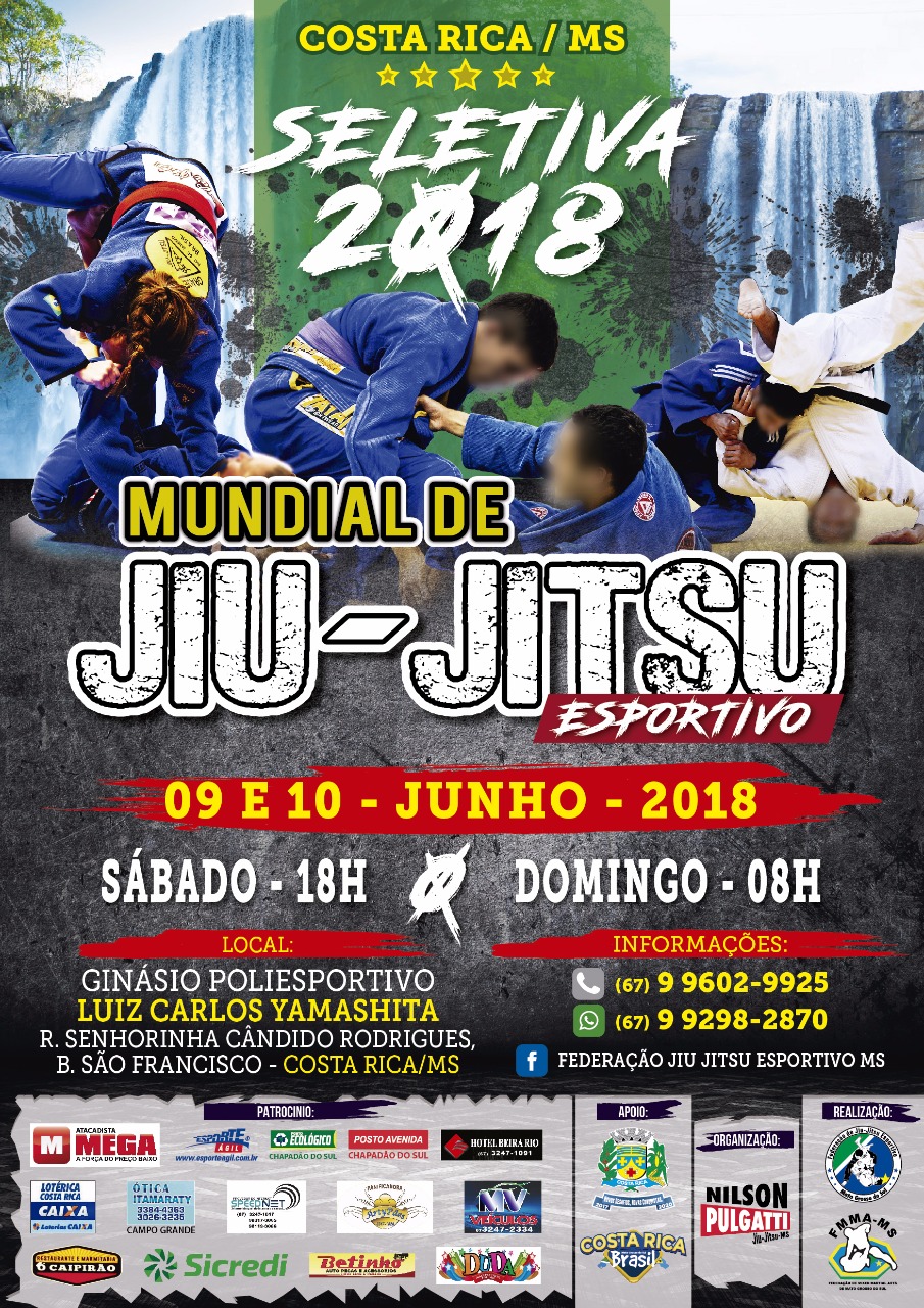 Costa Rica sedia Seletiva para Mundial de Jiu-jitsu em junho