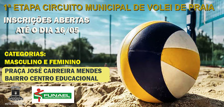 1ª etapa do Circuito de Vôlei de Praia de Nova Andradina acontece neste final de semana