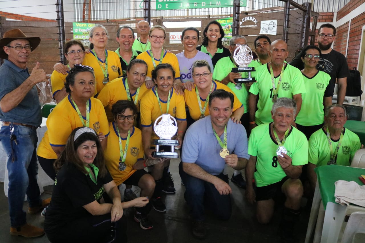 Animação da Melhor Idade contagiou o município de Jardim durante os Jogos de bocha e voleibol adaptado