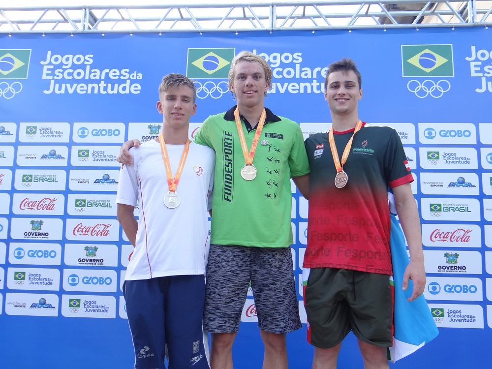 Natação do MS garante ouro e mais 3 medalhas no primeiro dia de competição dos Jogos Escolares da Juventude 2018