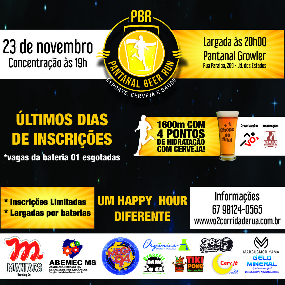 Pantanal Beer Run: Corrida pra quem curte cerveja e até salame 