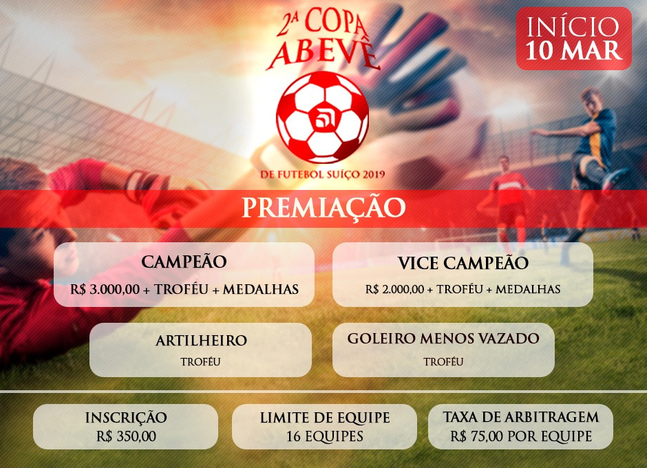 Copa Abevê em Dourados começa no dia 10 de março