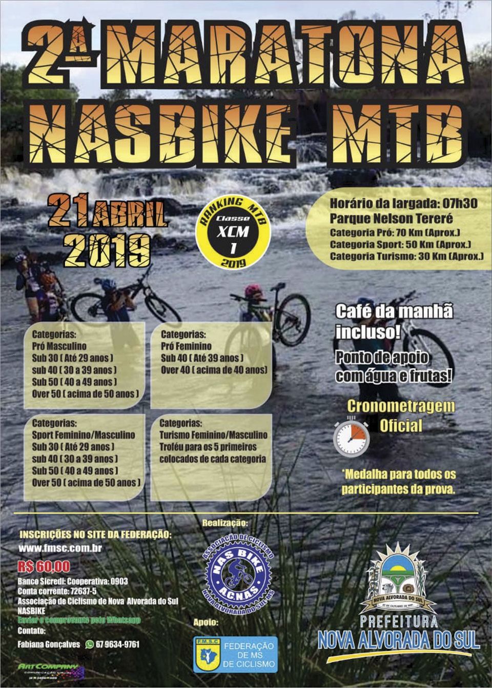Nova Alvorada do Sul sedia maratona de Mountain Bike em abril