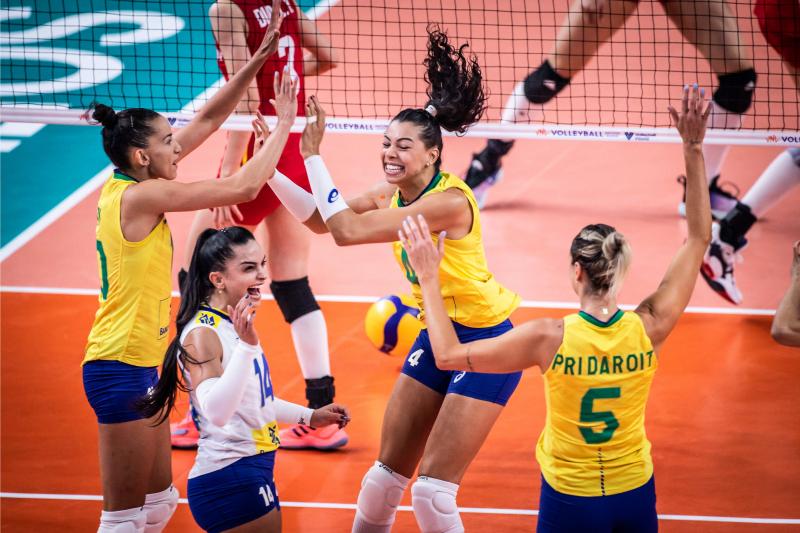 Seleção feminina vence China pela terceira semana da Liga das Nações