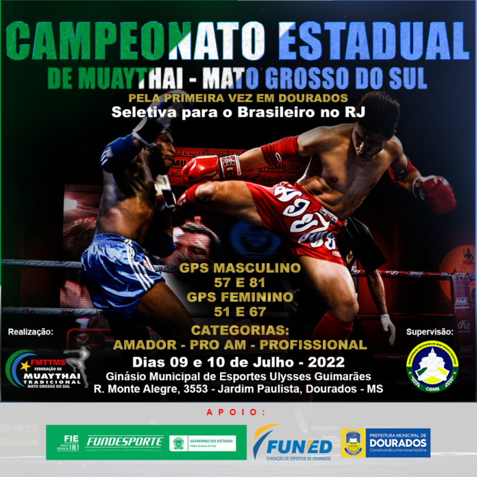 Dourados recebeu o Campeonato Estadual de Muay Thai neste sábado