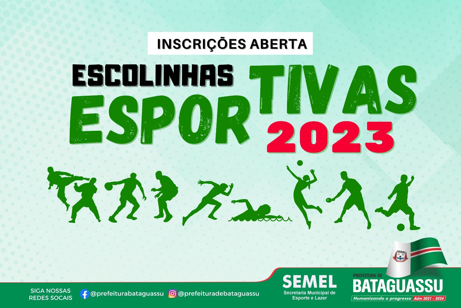Estão abertas as inscrições para escolinhas esportivas gratuitas de Bataguassu