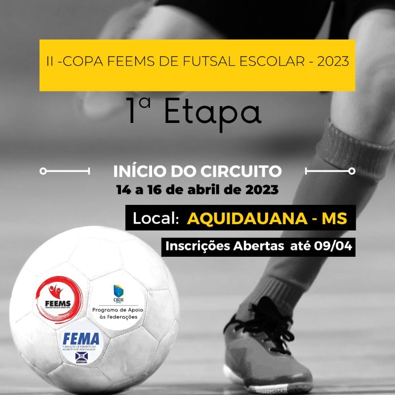 Aquidauana sediará 1ª Etapa do Circuito Estadual de Futsal Escolar