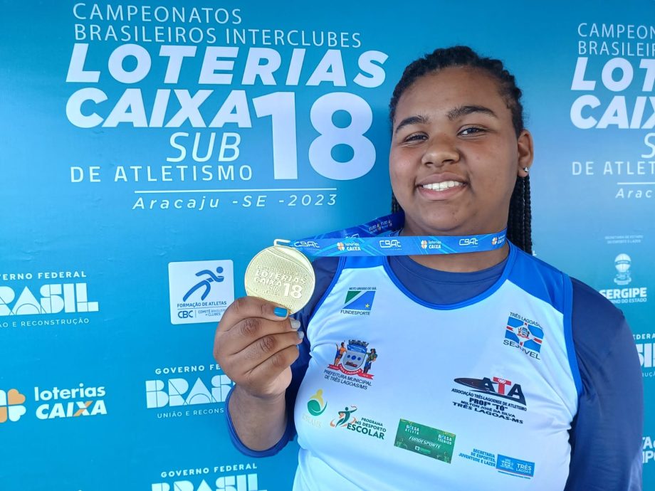 Vitória Barreto conquista medalha de ouro em arremesso de peso
