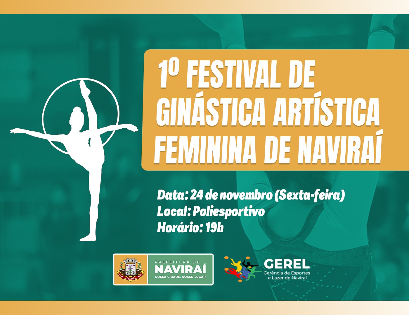 1⁰ Festival de Ginástica Artística de Naviraí acontece na sexta