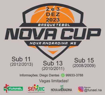 Nova Andradina organiza NovaCup de Basquetebol