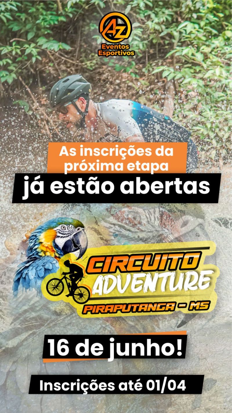 Piraputanga vai sediar 2ª etapa do Circuito Adventure