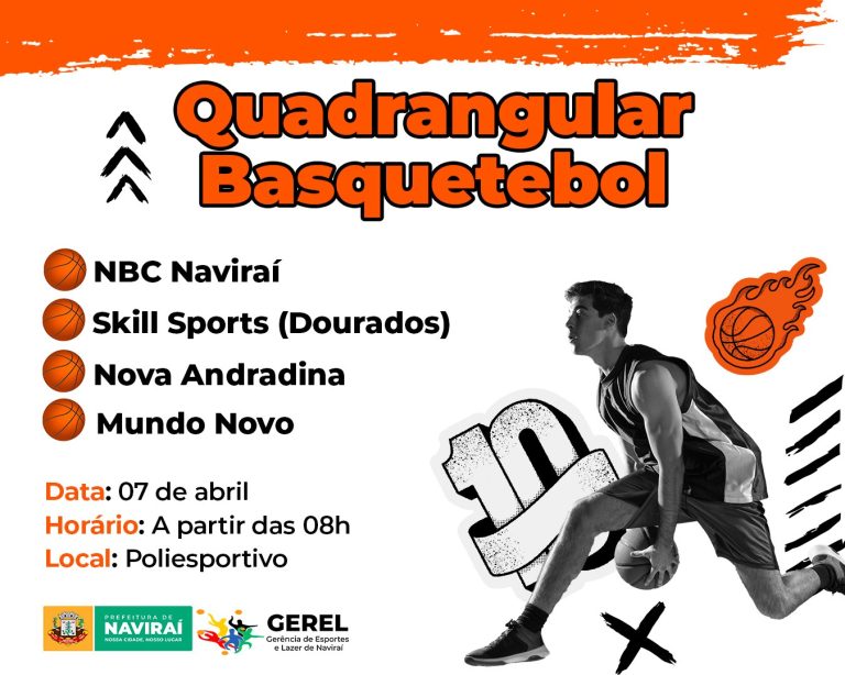 Naviraí sediará Quadrangular de Basquete Masculino no domingo