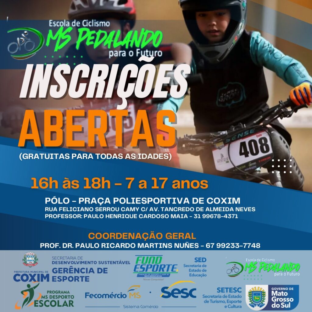 Estão abertas as inscrições para a Escola de Ciclismo de MS