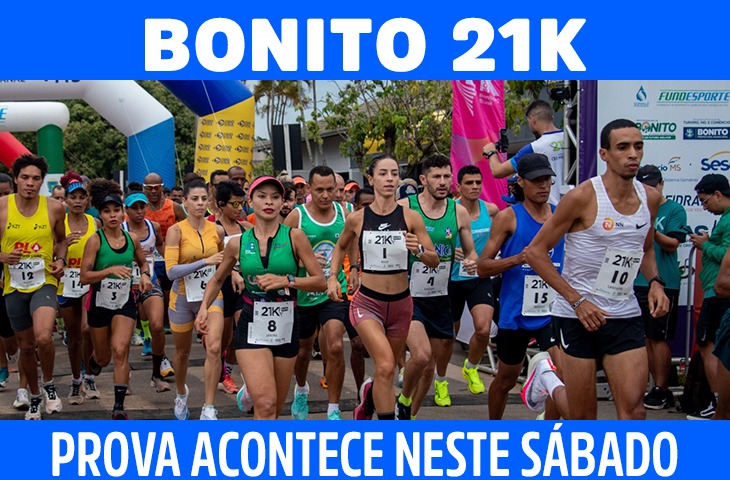 Prova Pedestre Bonito 21K acontece neste sábado
