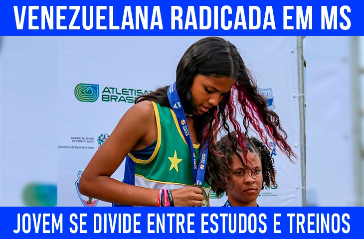 Radicada em MS, atleta da Venezuela se divide entre estudos e treinos 