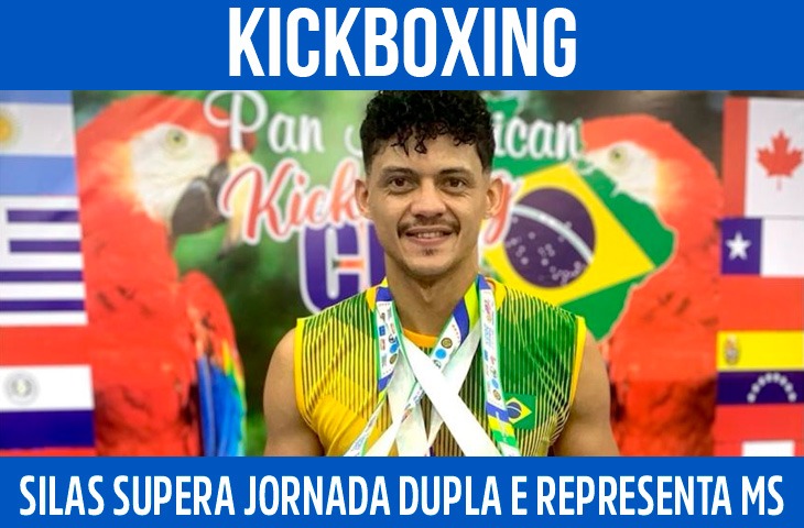Silas supera jornada dupla e representa MS no kickboxing