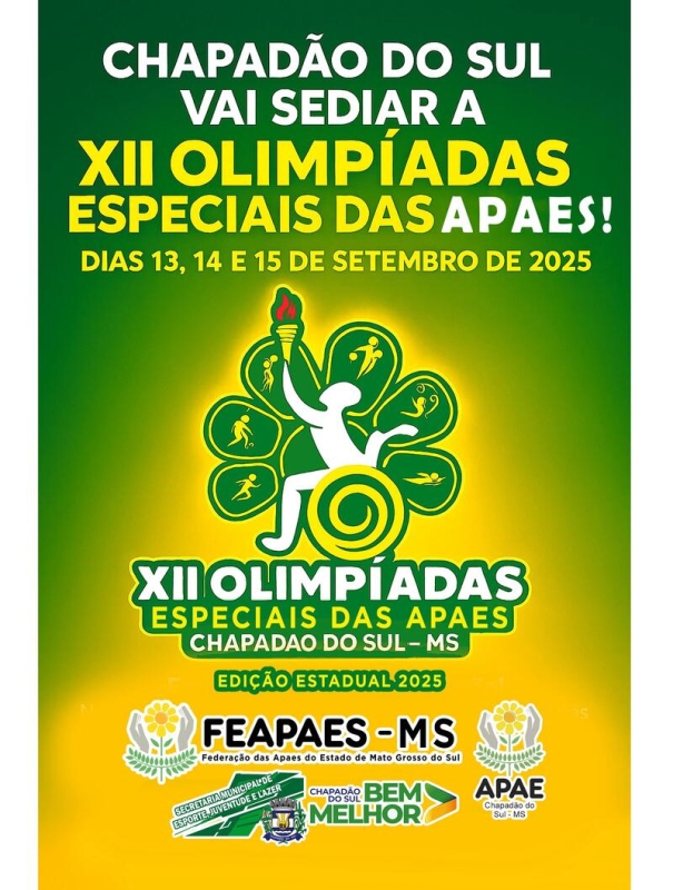 Chapadão do Sul se prepara para sediar a XII Olimpíadas Especiais