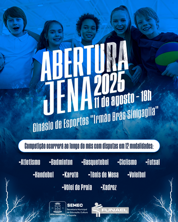 JENA 2025 inicia com cerimônia de abertura no Ginásio de Esportes