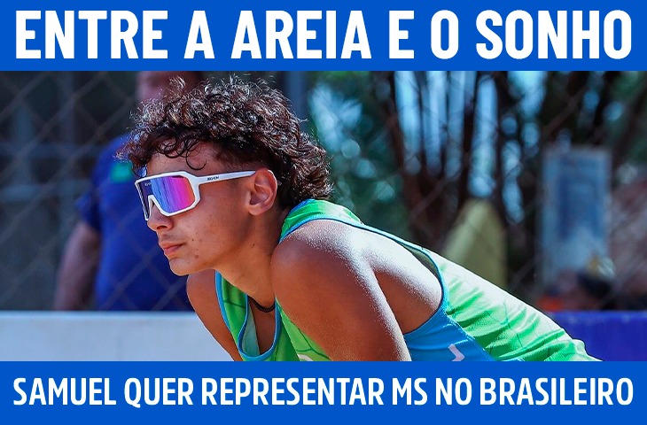 Entre a areia e o sonho: Samuel quer representar MS no Brasileiro Escolar