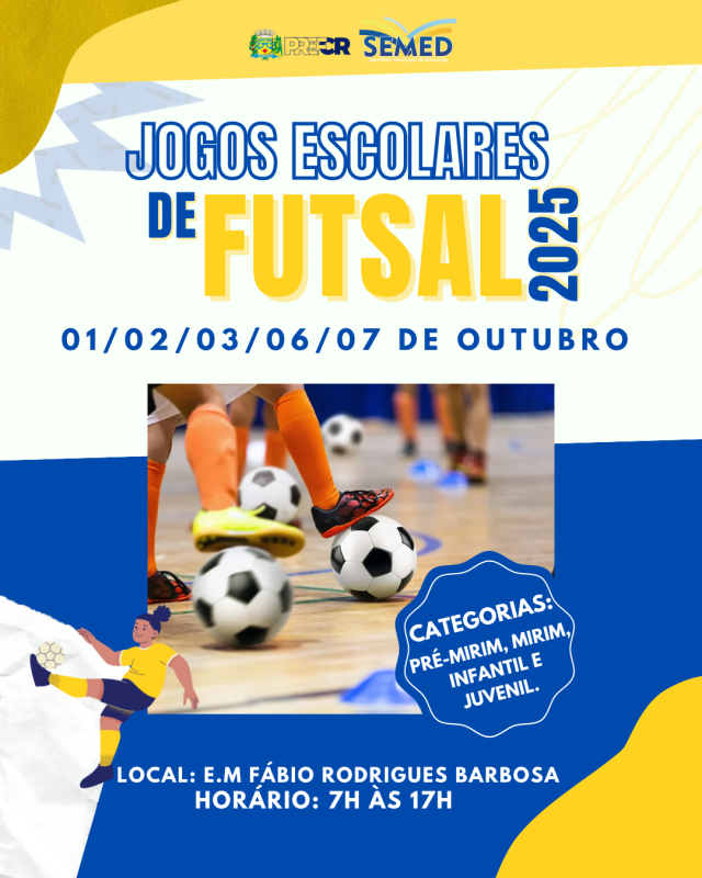 Jogos Escolares de Futsal de Costa Rica iniciam dia 1º na Escola Fábio