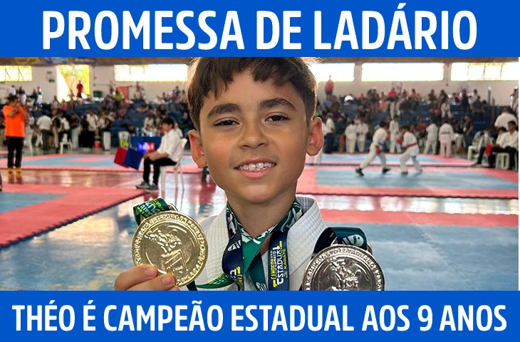 Promessa de Ladário, Théo Nunes é campeão estadual de karatê aos 9 anos