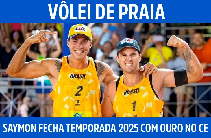 Saymon fecha temporada 2025 com ouro em Fortaleza e leva MS ao topo do vôlei de praia