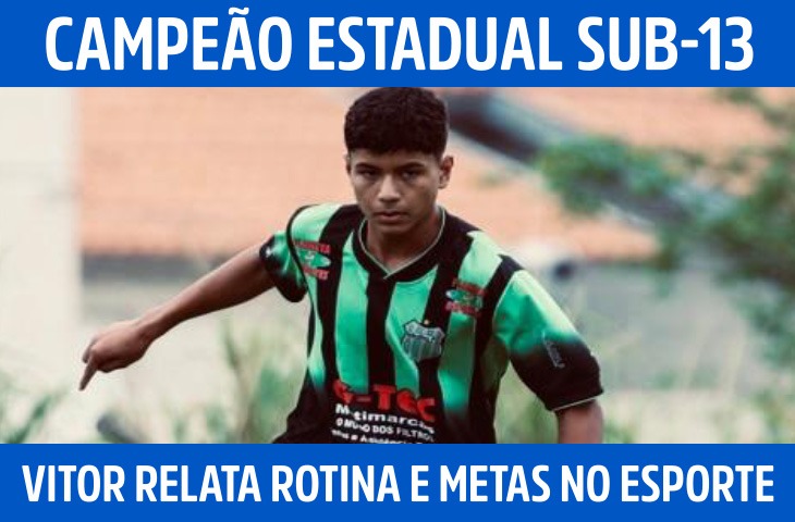 Campeão estadual sub-13, Vitor Mancilia relata rotina e metas no esporte