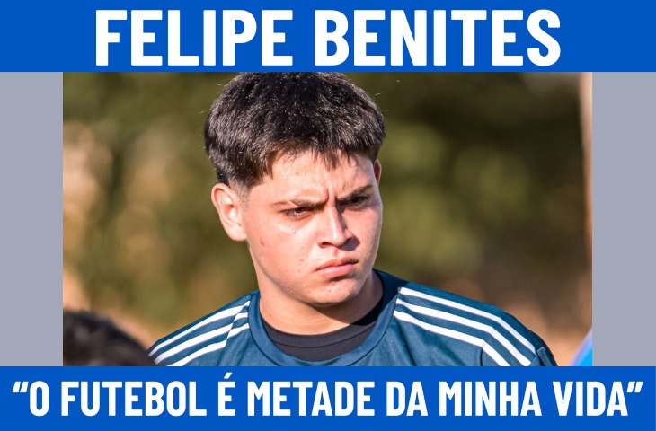 “O futebol é metade da minha vida”: a meta de Felipe Benites é chegar ao profissional e jogar pelo Palmeiras
