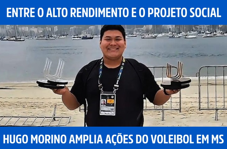 Entre o alto rendimento e o projeto social, Hugo Morino amplia ações do voleibol em MS