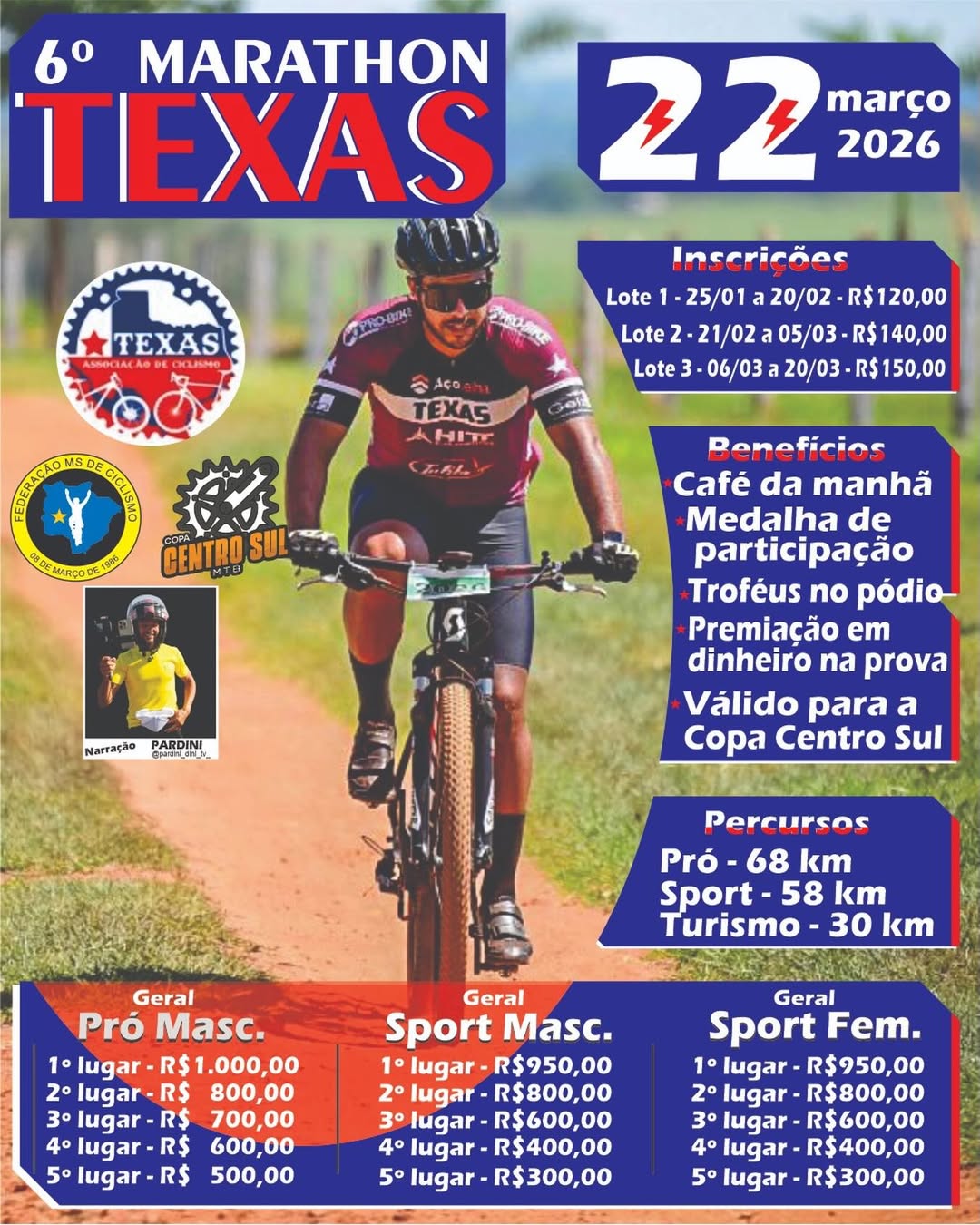 Marathon Texas 2026 acontece em março com premiação e percursos desafiadores