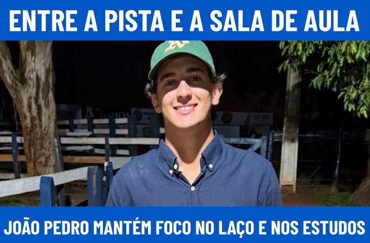 Entre a pista e a sala de aula, João Pedro mantém foco no laço e nos estudos