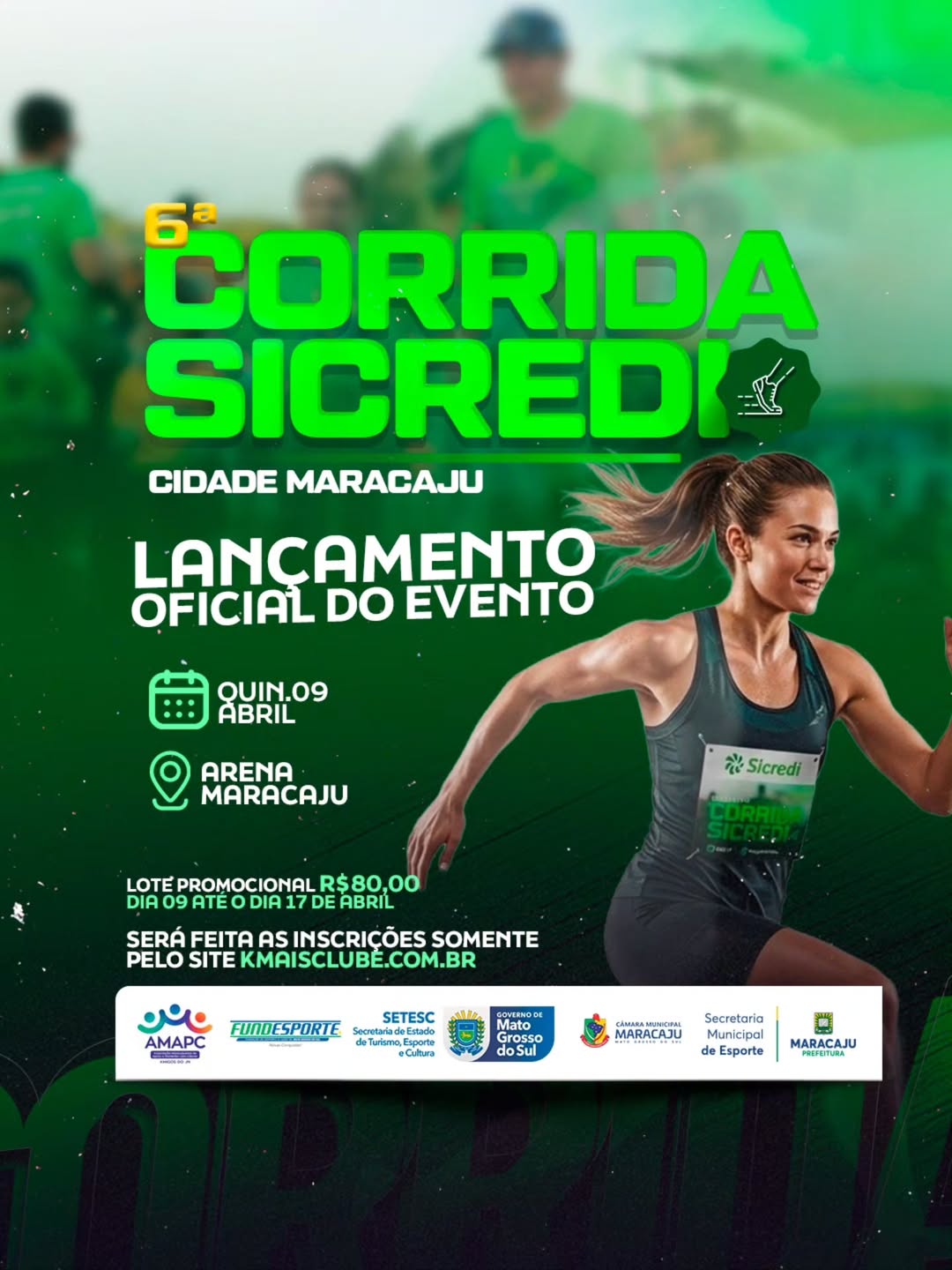 Vem aí a 6ª Corrida Sicredi em Maracaju!