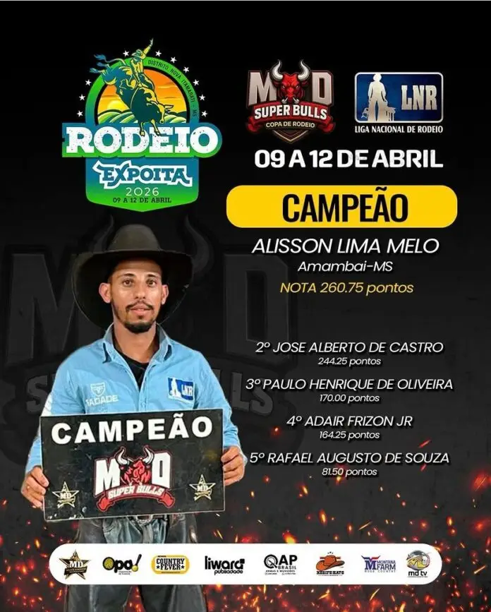 Peões de Amambai sobem ao pódio em rodeios estaduais e garantem destaque para o município