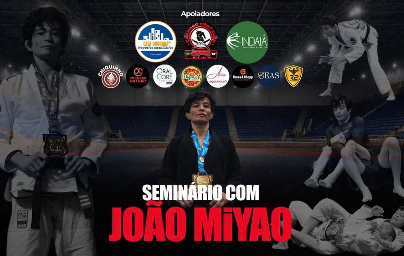 João Miyao comanda seminário internacional de jiu-jitsu em Dourados no dia 3 de maio
