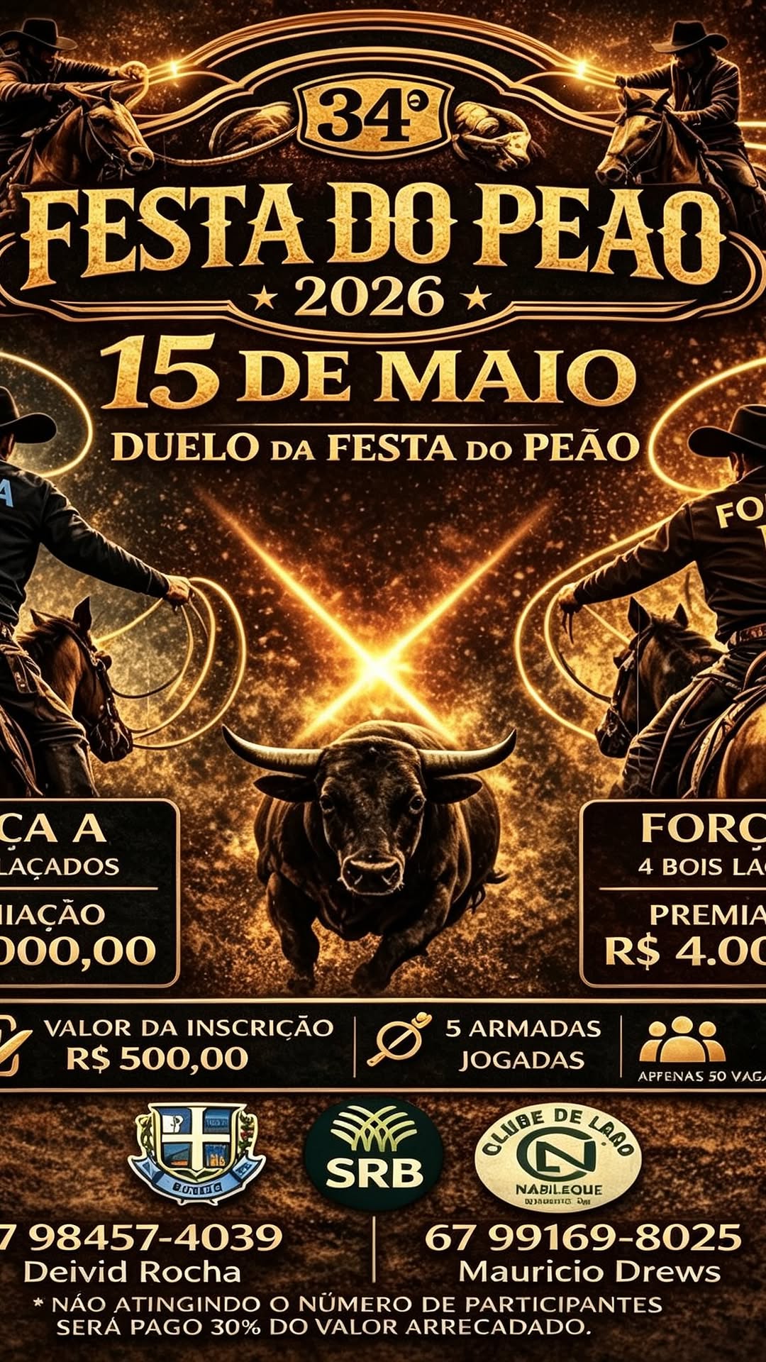 Duelo da Festa do Peão promete emoção e tradição no dia 15 de maio