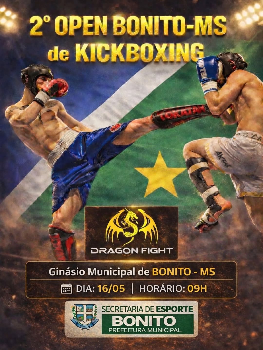 Bonito recebe Open de Kickboxing com promessa de grandes combates neste fim de semana
